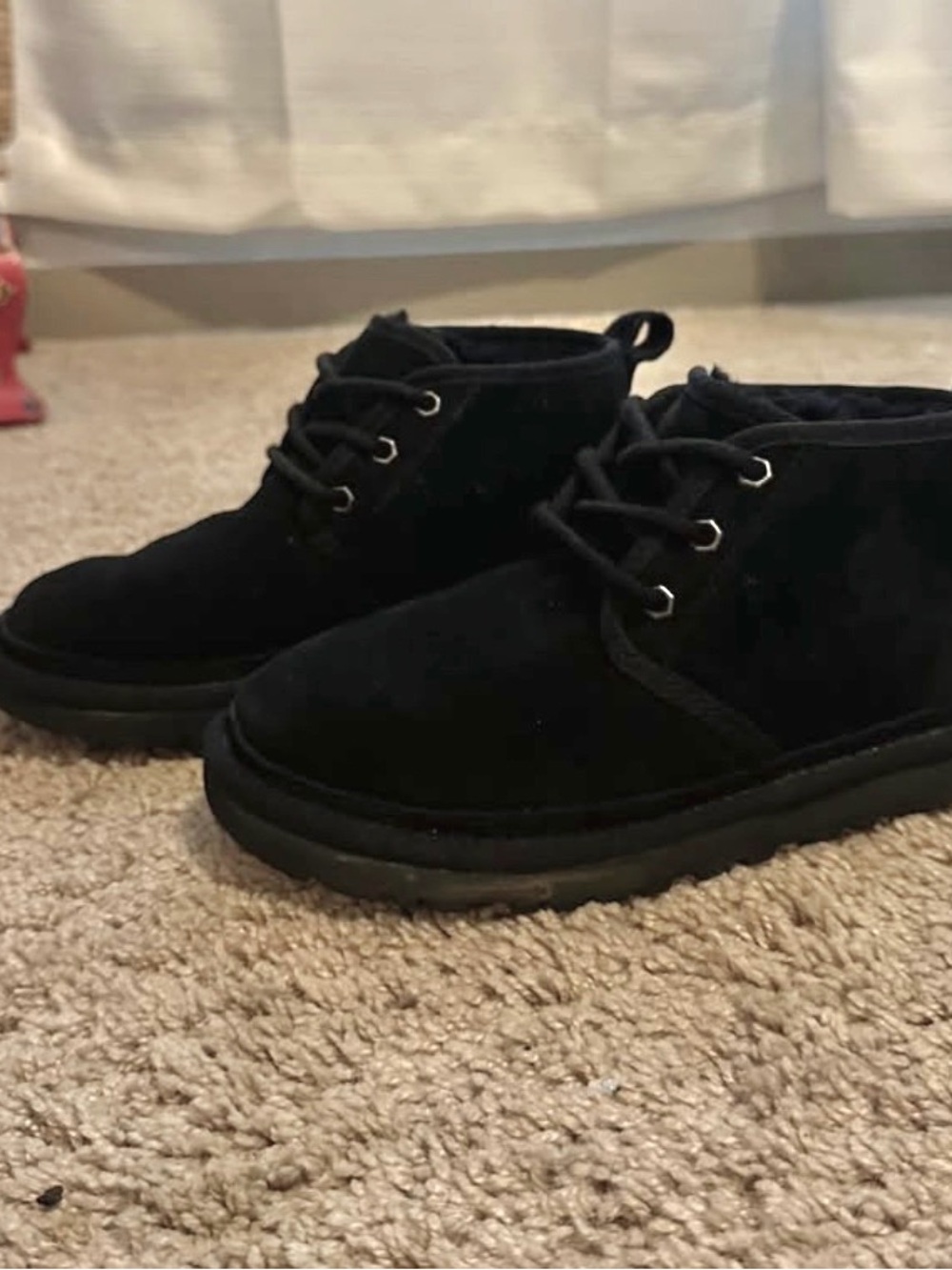 UGG women’s Neumel Black Suede Lace-Up Ankle Boots